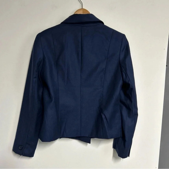 J. G. Hook Women’s Size 8 Vintage Navy Blue Wool‎ Blazer Double Breasted Career - Picture 4 of 13